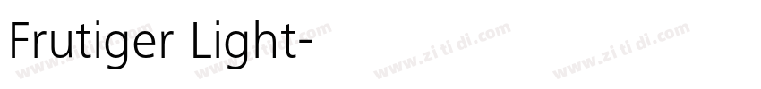 Frutiger Light字体转换